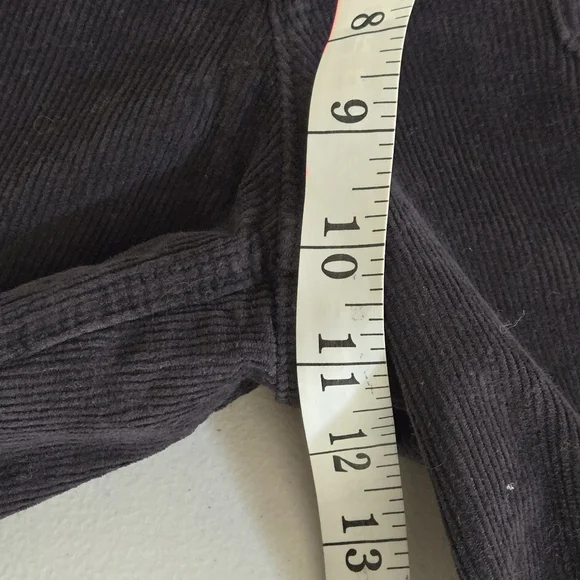 American Eagle Low Rise Wide Leg Dark Gray Corduroy Pants 2024 Size 8 - Picture 12 of 13